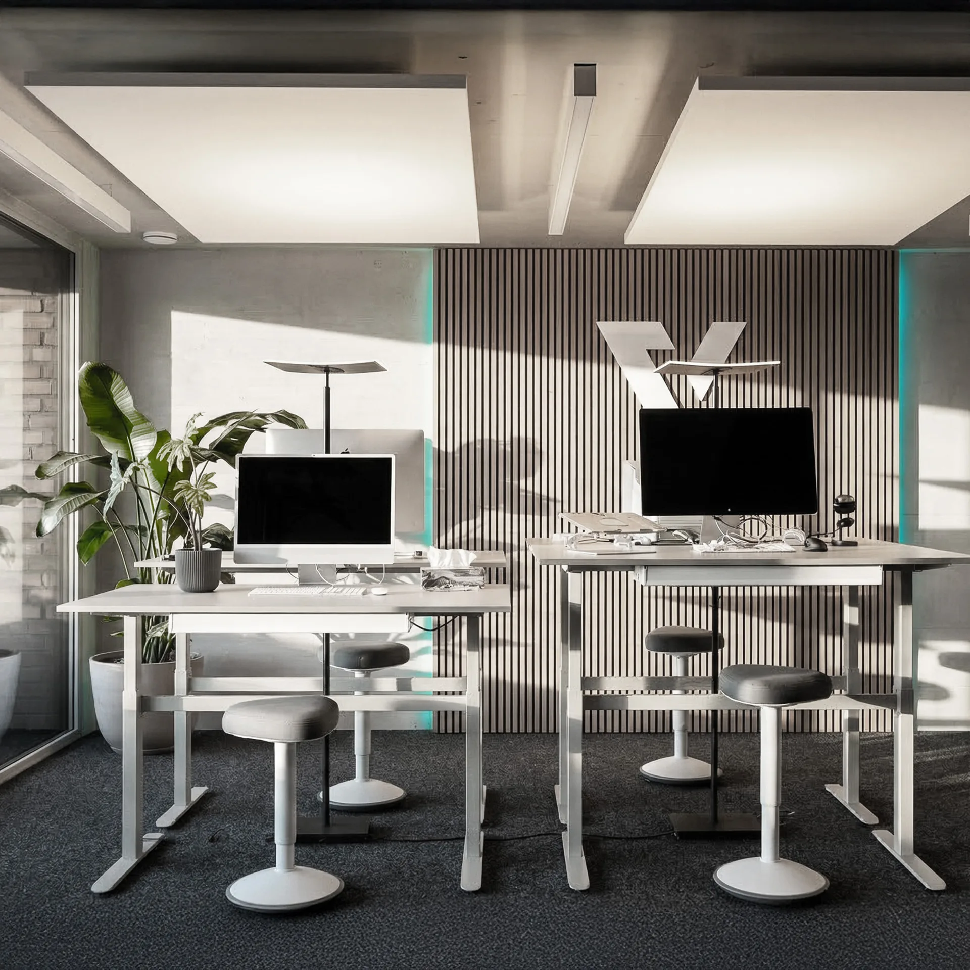 Vlix Arbeitsplatz mit professioneller Ausstattung