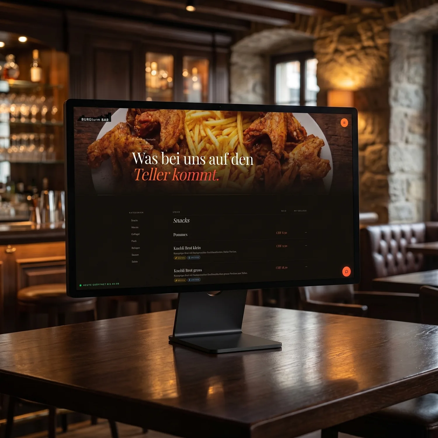 Burgturm Bar Seengen – Webdesign Ansicht 3