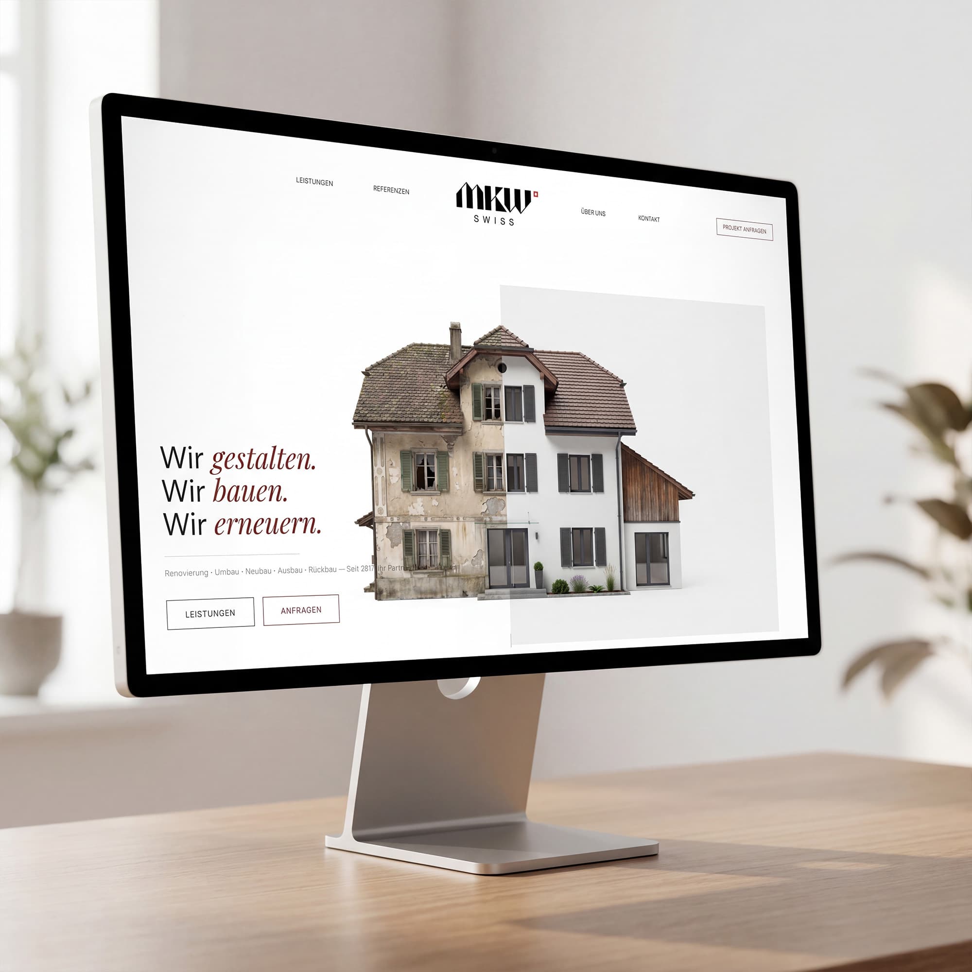 MKW Swiss AG – Webdesign Ansicht 2