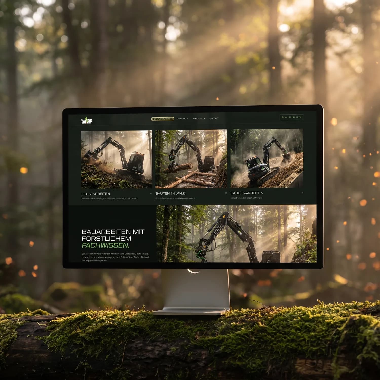 Wipf – Forst- und Baggerarbeiten – Webdesign Ansicht 2