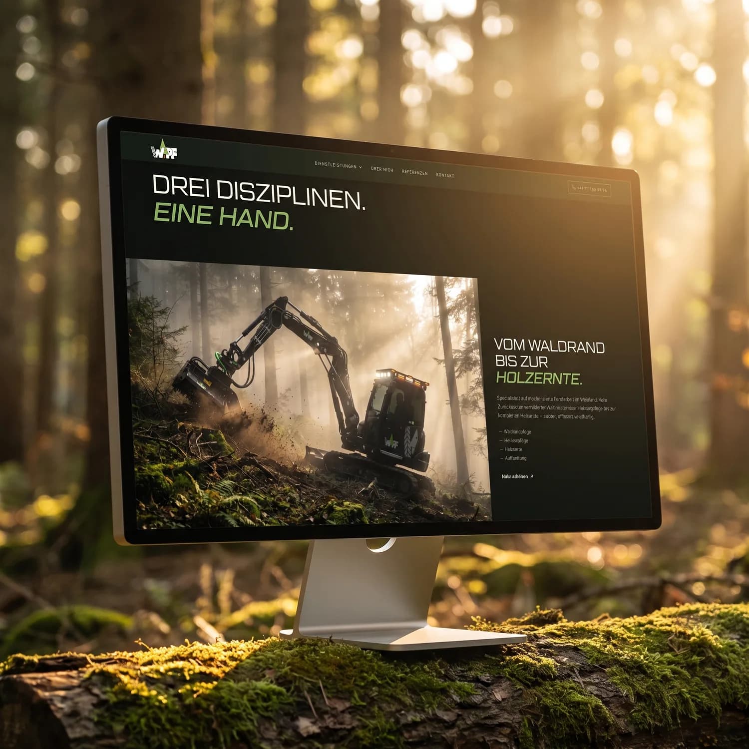 Wipf – Forst- und Baggerarbeiten – Webdesign Ansicht 3