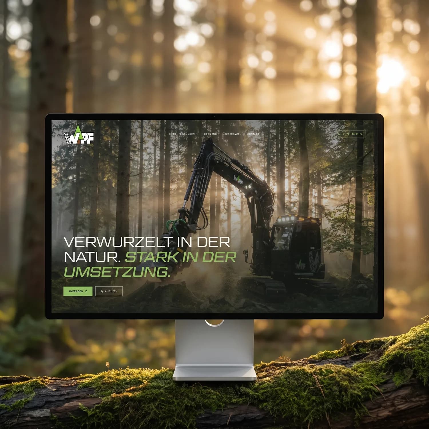 Wipf – Forst- und Baggerarbeiten – Webdesign Ansicht 1