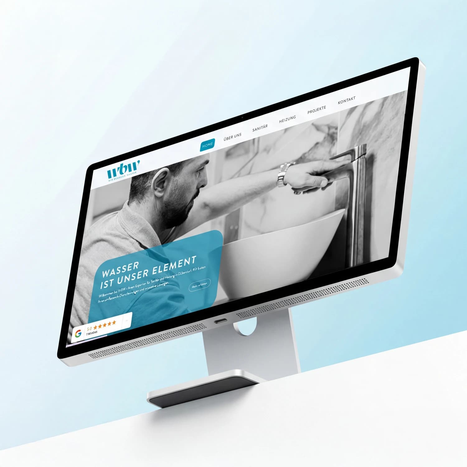 Wir bewegen Wasser – Webdesign Ansicht 2