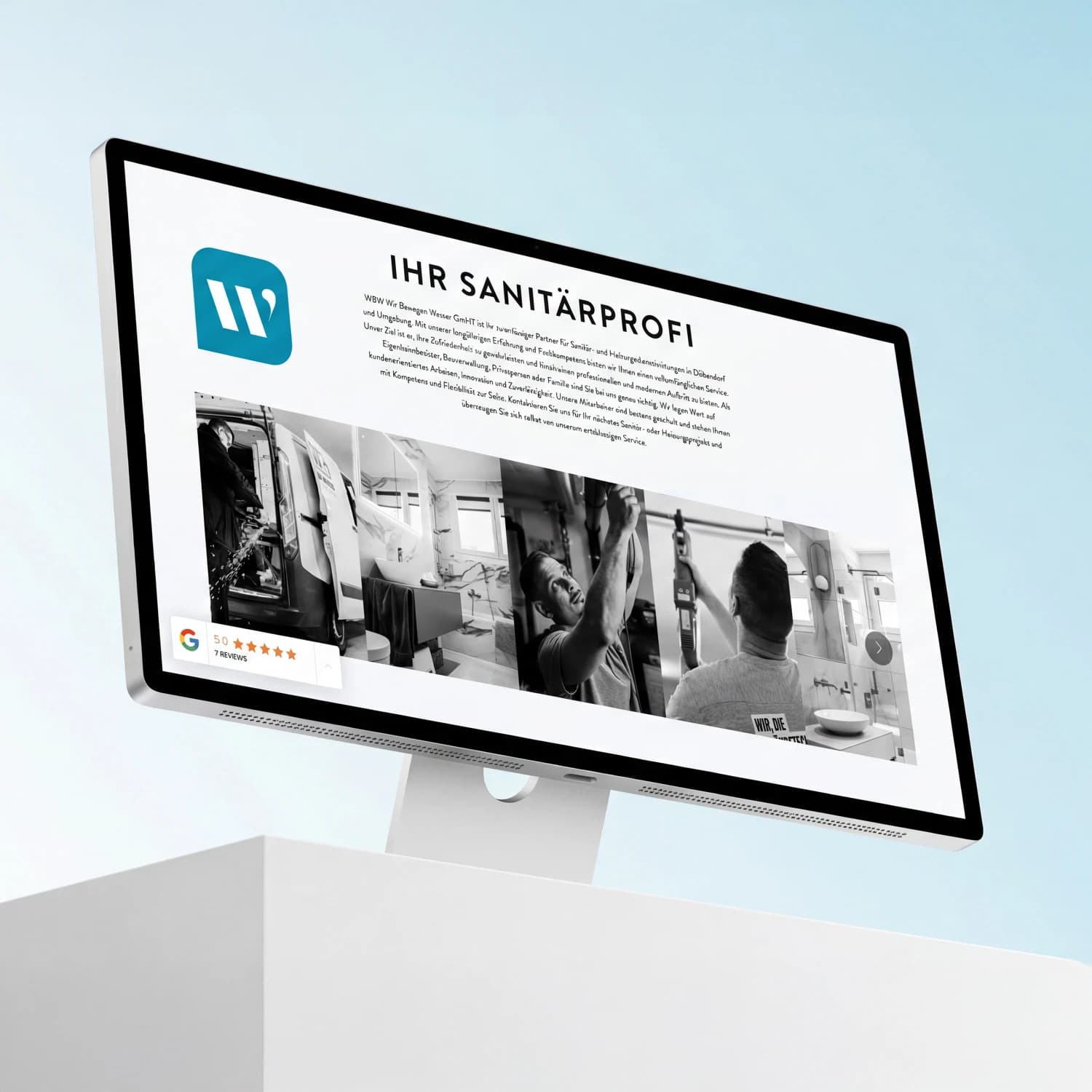 Wir bewegen Wasser – Webdesign Ansicht 3