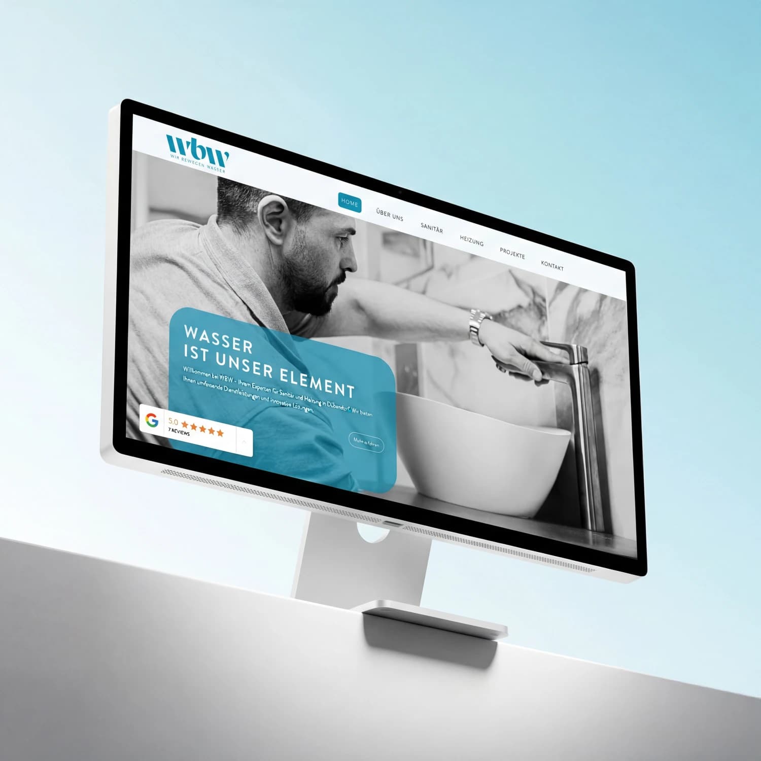 Wir bewegen Wasser – Webdesign Ansicht 1