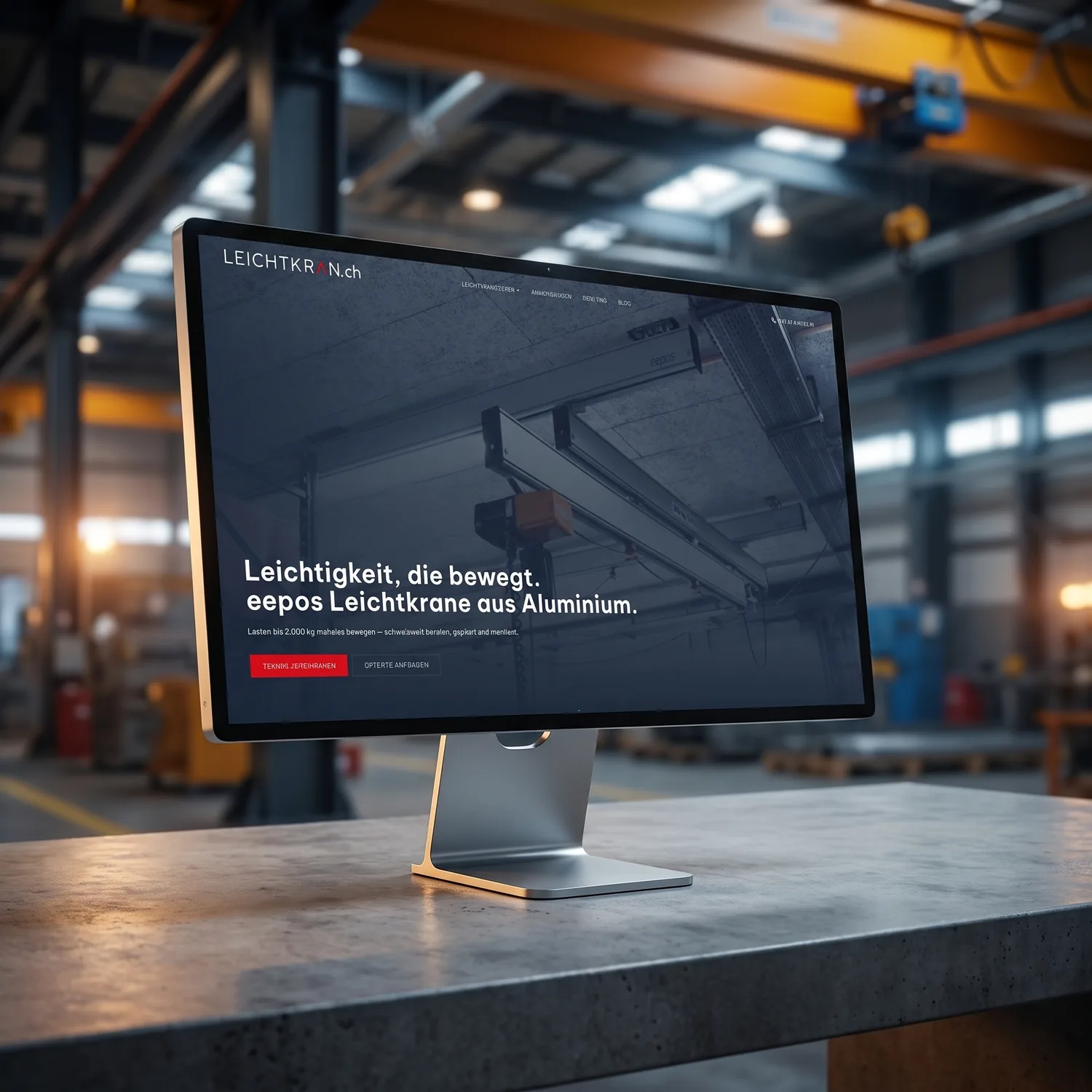 Leichtkran.ch – Webdesign Detailansicht 1
